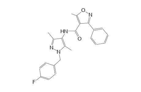 N-[1-(4-fluorobenzyl)-3,5-dimethyl-1H-pyrazol-4-yl]-5-methyl-3-phenyl-4-isoxazolecarboxamide