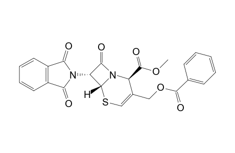 5-Thia-1-azabicyclo[4.2.0]oct-3-ene-2-carboxylic acid, 3-[(benzoyloxy)methyl]-7-(1,3-dihydro-1,3-dioxo-2H-isoindol-2-yl)-8-oxo-, methyl ester, [2R-(2.alpha.,6.alpha.,7.beta.)]-