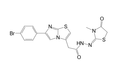 2-[6-(4-bromophenyl)-3-imidazo[2,1-b]thiazolyl]-N-[(E)-(3-methyl-4-oxo-2-thiazolidinylidene)amino]acetamide