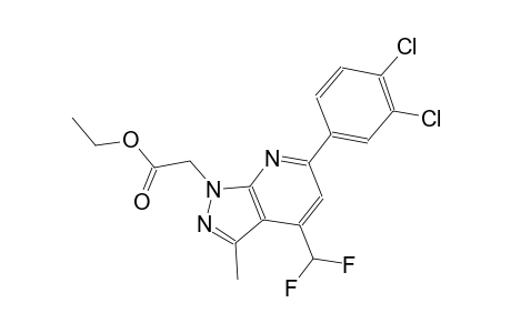 1H-pyrazolo[3,4-b]pyridine-1-acetic acid, 6-(3,4-dichlorophenyl)-4-(difluoromethyl)-3-methyl-, ethyl ester