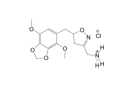 3-isoxazolemethanaminium, 5-[(4,7-dimethoxy-1,3-benzodioxol-5-yl)methyl]-4,5-dihydro-, chloride