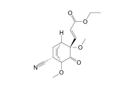 Methyl (E)-3'-[(1.alpha.,2S*,4.alpha.,8S*)-8-cyano-2,4-dimethoxy-3-oxobicyclo[2.2.2]oct-5-en-2-yl]acrylate