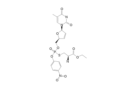 #4J;(2R)-ETHYL-2-AMINO-3-[(R)-[[5-(5-METHYL-2,4-DIOXO-3,4-DIHYDROPYRIMIDIN-1(2H)-YL)-2,5-DIHYDROFURAN-2-YL]-METHOXY]-(4-NITROPHENOXY)-PHOSPHORYLTHIO]-PROPANOAT