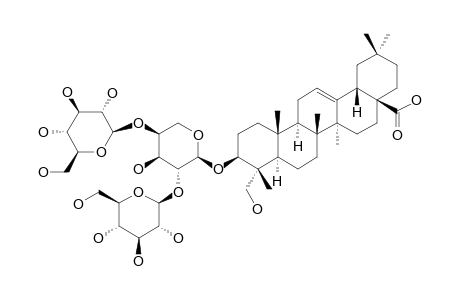 PULSATILOSIDE-A;HEDERAGENIN-BETA-D-GLUCOPYRANOSYL-(1->2)-[O-BETA-D-GLUCOPYRANOSYL-(1->4)]-ALPHA-L-ARABINOPYRANOSIDE