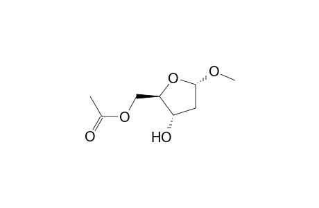 .beta.-D-erythro-Pentofuranoside, methyl 2-deoxy-, 5-acetate