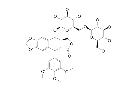 ICROPODOPHYLLOTOXIN-4-O-BETA-D-GLUCOPYRANOSYL-(1->6)-BETA-D-GLUCOPYRANOSIDE