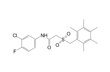 3'-chloro-4'-fluoro-2-[(2,3,4,5,6-pentamethylbenzyl)sulfonyl]acetanilide