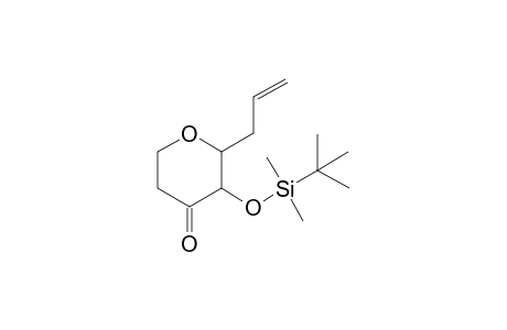 3-{[(t-Butyl)dimethylsilyloxy]}-2-(prop-2'-enyl)-2H-tetrahydropyran-4-one