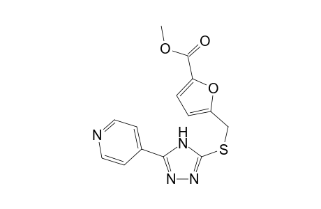 2-Furancarboxylic acid, 5-[[[5-(4-pyridinyl)-4H-1,2,4-triazol-3-yl]thio]methyl]-, methyl ester