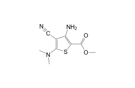 3-amino-4-cyano-5-(dimethylamino)-2-thiophenecarboxylic acid, methyl ester