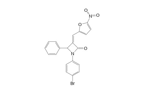 (Z)-1-(4-BROMOPHENYL)-3-(5-NITROFURAN-2-YLMETHYLENE)-4-PHENYLAZETIDIN-2-ONE