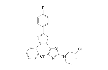 4-Chloro-N,N-bis(2-chloroethyl)-5-[3-(4-fluorophenyl)-1-phenyl-4,5-dihydro-1H-pyrazol-5-yl]thiazol-2-amine