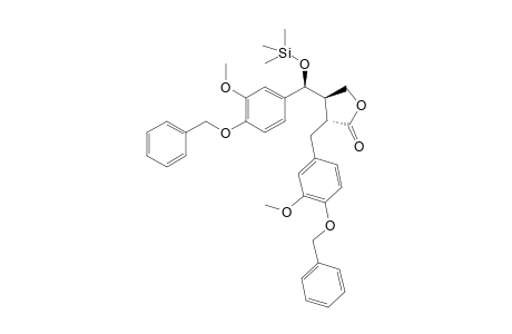 (3R*,4R*)-3-(3-Methoxy-4-benzyloxybenzyl)-4-[.alpha.(S)-.alpha.-trimethylsilyloxy-3-methoxy-4-benmzyloxybenzyl]-.gamma.-butyrolactone