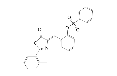 2-[(Z)-(2-(2-methylphenyl)-5-oxo-1,3-oxazol-4(5H)-ylidene)methyl]phenyl benzenesulfonate
