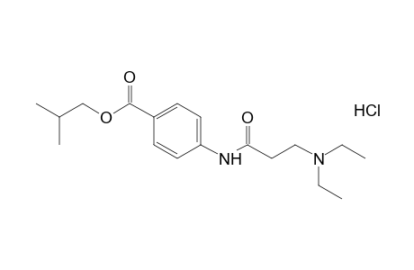 p-[3-(diethylamino)propionamido]benzoic acid, isobutyl ester, hydrochloride