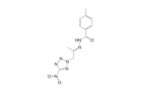4-Methyl-N'-[(E)-1-methyl-2-(5-nitro-2H-tetraazol-2-yl)ethylidene]benzohydrazide