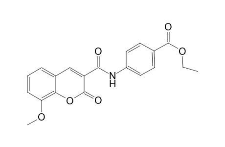 Benzoic acid, 4-[(8-methoxy-2-oxo-2H-chromene-3-carbonyl)amino]-, ethyl ester