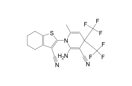 2-Amino-1-(3-cyano-4,5,6,7-tetrahydro-1-benzothien-2-yl)-6-methyl-4,4-bis(trifluoromethyl)-1,4-dihydro-3-pyridinecarbonitrile