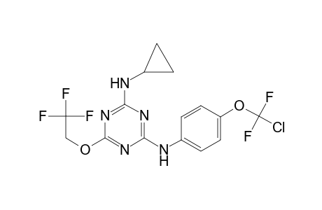 4-N-[4-[chloro(difluoro)methoxy]phenyl]-2-N-cyclopropyl-6-(2,2,2-trifluoroethoxy)-1,3,5-triazine-2,4-diamine