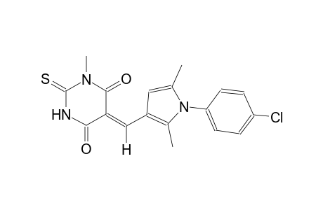 (5Z)-5-{[1-(4-chlorophenyl)-2,5-dimethyl-1H-pyrrol-3-yl]methylene}-1-methyl-2-thioxodihydro-4,6(1H,5H)-pyrimidinedione