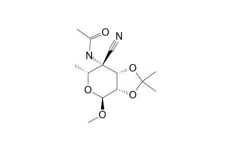 METHYL-4-ACETAMIDO-4-CYANO-4,6-DIDEOXY-2,3-O-ISOPROPYLIDENE-ALPHA-L-TALOPYRANOSIDE
