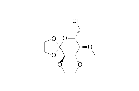 6-Chloro-1,6-dideoxy-1,1-ethylenedioxy-2,3,4-tri-O-methyl-D-glucopyranose