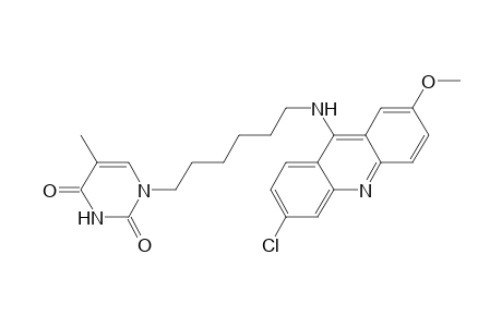 1-[6-[(6-chloranyl-2-methoxy-acridin-9-yl)amino]hexyl]-5-methyl-pyrimidine-2,4-dione