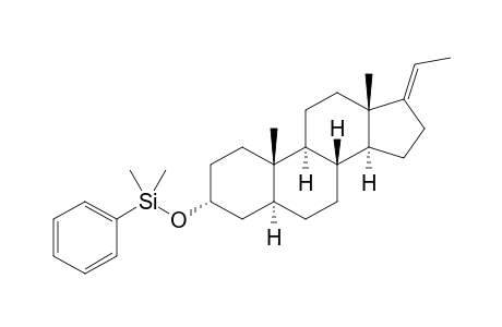3.alpha.-[(Dimethylphenylsilyl)oxy]-17-(E)-ethylidene-5.alpha.-androstane