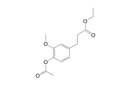 4-HYDROXY-3-METHOXYHYDROCINNAMIC ACID, ETHYL ESTER, ACETATE