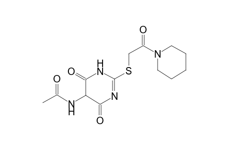 N-(4,6-Dioxo-2-([2-oxo-2-(1-piperidinyl)ethyl]sulfanyl)-1,4,5,6-tetrahydro-5-pyrimidinyl)acetamide