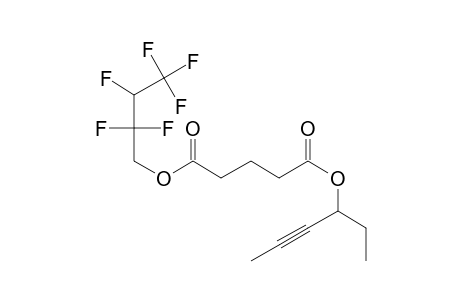 Glutaric acid, hex-4-yn-3-yl 2,2,3,4,4,4-hexafluorobutyl ester