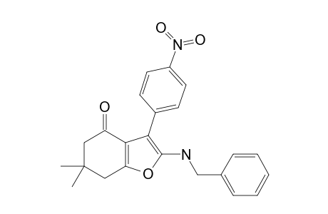 2-(BENZYLAMINO)-6,6-DIMETHYL-3-(4-NITROPHENYL)-6,7-DIHYDRO-1-BENZOFURAN-4-(5-H)-ONE