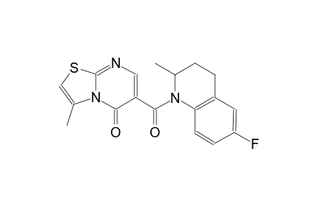 5H-thiazolo[3,2-a]pyrimidin-5-one, 6-[(6-fluoro-3,4-dihydro-2-methyl-1(2H)-quinolinyl)carbonyl]-3-methyl-