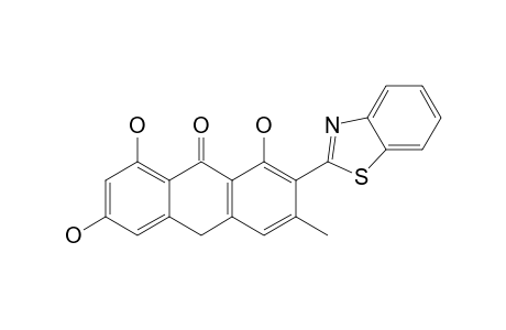 2-(BENZO-[D]-THIAZOL-2-YL)-1,6,8-TRIHYDROXY-3-METHYL-10-H-ANTHRACEN-9-ONE