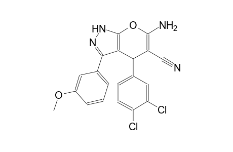 6-amino-4-(3,4-dichlorophenyl)-3-(3-methoxyphenyl)-1,4-dihydropyrano[2,3-c]pyrazole-5-carbonitrile
