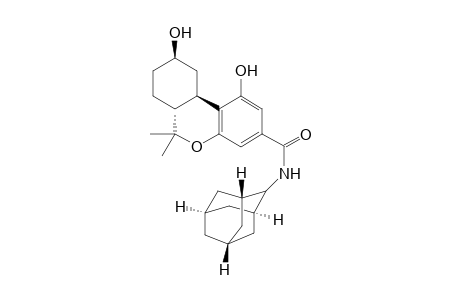 (6aR,9R,10aR)-1,9-dihydroxy-6,6-dimethyl-N-[(1r,3r,5r,7r)-adamantan-2-yl]-6H,6aH,7H,8H,9H,10H,10aH-benzo[c]isochromene-3-carboxamide