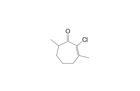 2-Chloranyl-3,7-dimethyl-cyclohept-2-en-1-one