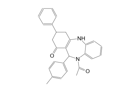 10-acetyl-11-(4-methylphenyl)-3-phenyl-2,3,4,5,10,11-hexahydro-1H-dibenzo[b,e][1,4]diazepin-1-one