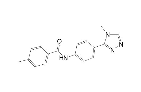 4-methyl-N-[4-(4-methyl-4H-1,2,4-triazol-3-yl)phenyl]benzamide