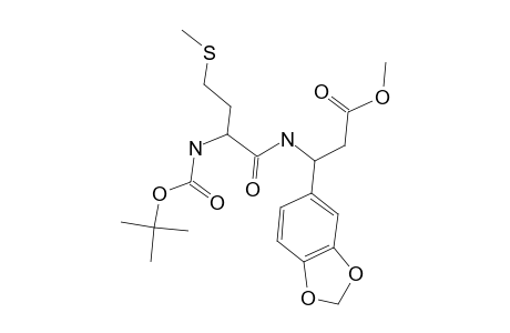 3-Benzo[1,3]dioxol-5-yl-3-(2-tert-butoxycarbonylamino-4-methylsulfanyl- butyrylamino)- propionic acid methyl ester