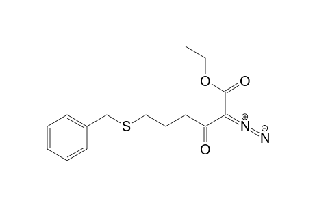 Hexanoic acid, 2-diazo-3-oxo-6-[(phenylmethyl)thio]-, ethyl ester