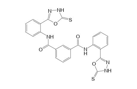 N,N'-Bis[2,2-(1',3',4'-oxadiazolin-2'-thione-5'-yl)phenyl]isophthalamide