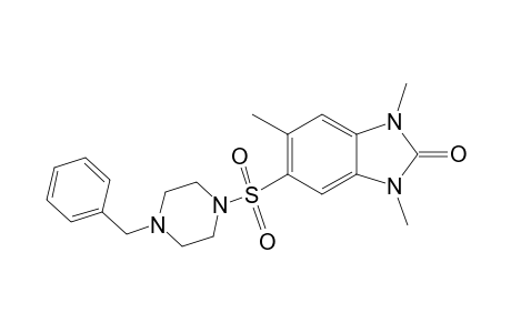 2H-1,3-Benzimidazol-2-one, 1,3-dihydro-1,3,5-trimethyl-6-[[4-(phenylmethyl)-1-piperazinyl]sulfonyl]-