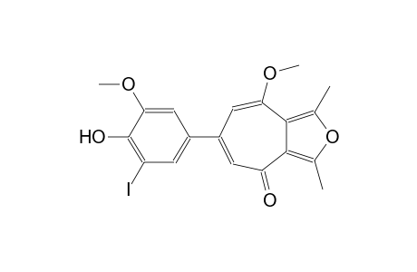 6-(4-hydroxy-3-iodo-5-methoxyphenyl)-8-methoxy-1,3-dimethyl-4H-cyclohepta[c]furan-4-one