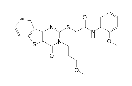 N-(2-methoxyphenyl)-2-{[3-(3-methoxypropyl)-4-oxo-3,4-dihydro[1]benzothieno[3,2-d]pyrimidin-2-yl]sulfanyl}acetamide