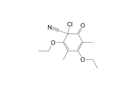 6-Chloro-6-cyano-3,5-diethoxy-2,4-dimethyl-2,4-cyclohexadienone