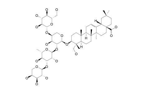 SALZMANNIANOSIDE-B;3-O-[[BETA-D-GLUCOPYRANOSYL-(1->4)-[ALPHA-L-ARABINOPYRANOSYL-(1->3)-ALPHA-RHAMNOPYRANOSYL-(1->2)-ALPHA-L-ARABINOPYRANOSYL]-HEDER