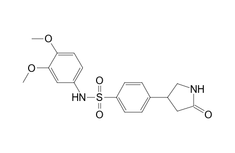 Benzenesulfonamide, N-(3,4-dimethoxyphenyl)-4-(5-oxopyrrolidin-3-yl)-