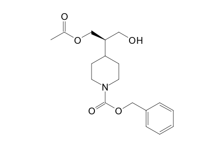 (phenylmethyl) 4-[(2R)-1-acetyloxy-3-oxidanyl-propan-2-yl]piperidine-1-carboxylate