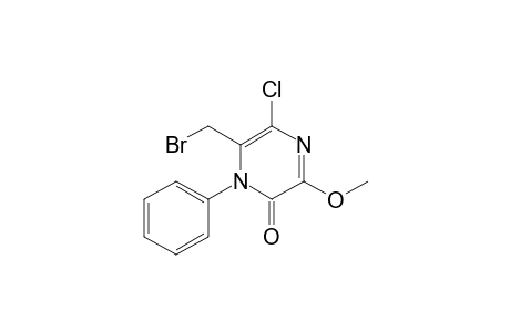 6-(bromomethyl)-5-chloranyl-3-methoxy-1-phenyl-pyrazin-2-one